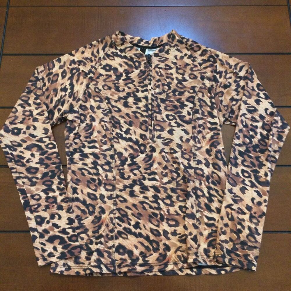 Niptuck swim leopard zip up size 10